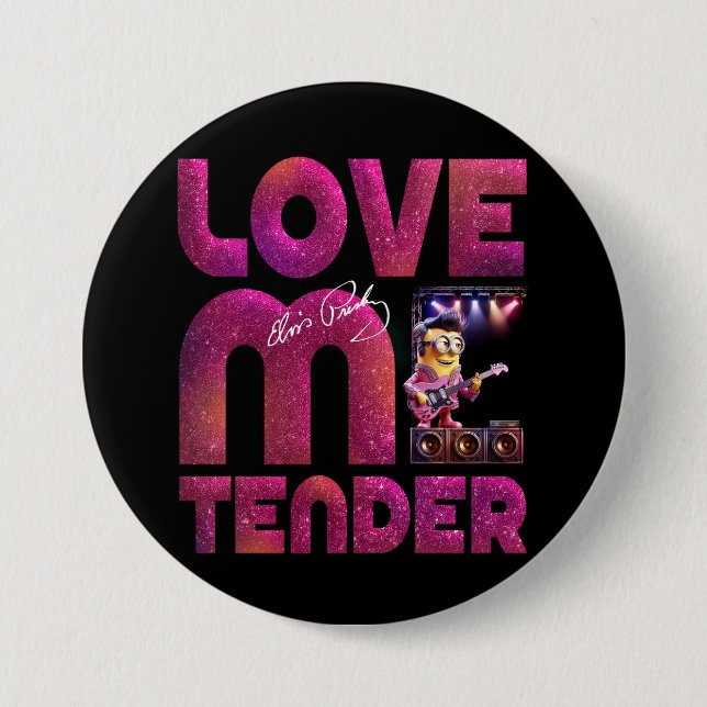 Love me tender 7.5 cm round badge (Front)