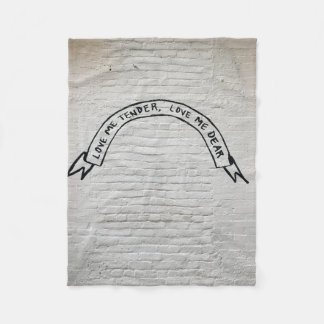 Love me tender love me dear wall quotes fleece blanket
