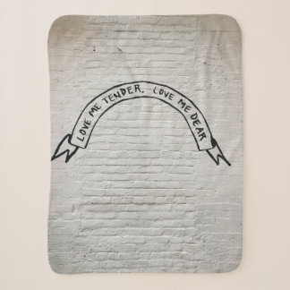 Love me tender love me dear wall quotes sherpa blanket