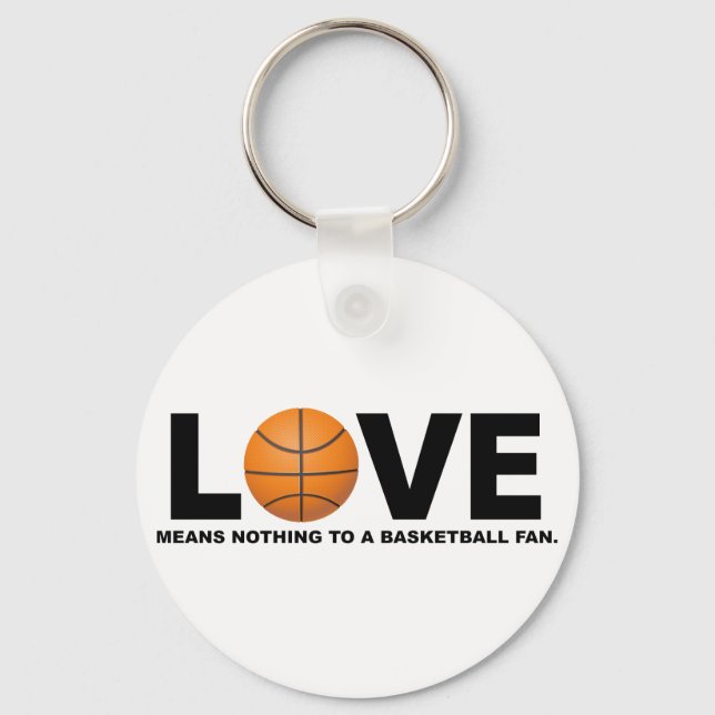 Love Means Nothing to a Basketball Fan Key Ring (Front)