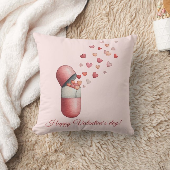 Love Medicine Valentine's Day Design Cushion (Blanket)