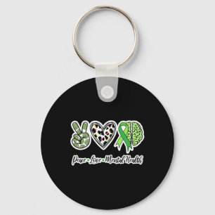 Love Mental Health We Wear Green Mental Health  Key Ring