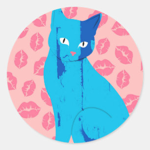 Love Meow-ment Classic Round Sticker