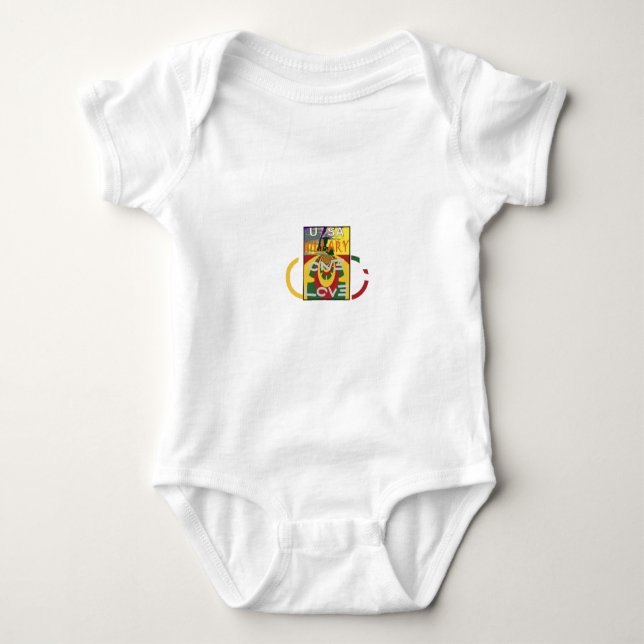 Love Message in Rasta Colours Art Print Baby Bodysuit (Front)