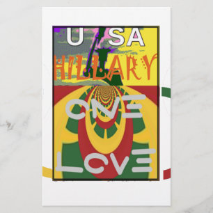 Love Message in Rasta Colours Art Print Stationery