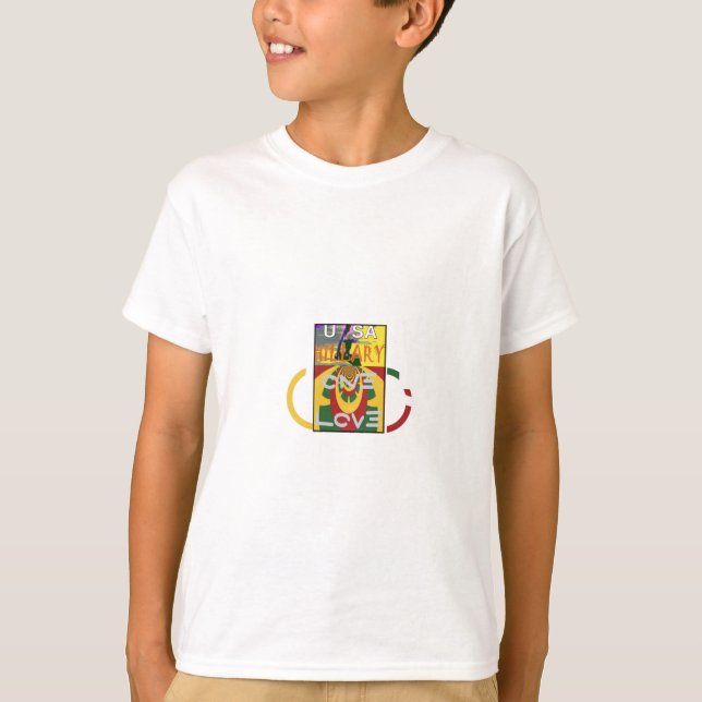 Love Message in Rasta Colours Art Print T-Shirt (Front)