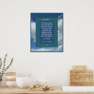Love Message - John 3-16 - 20 x 24 Poster