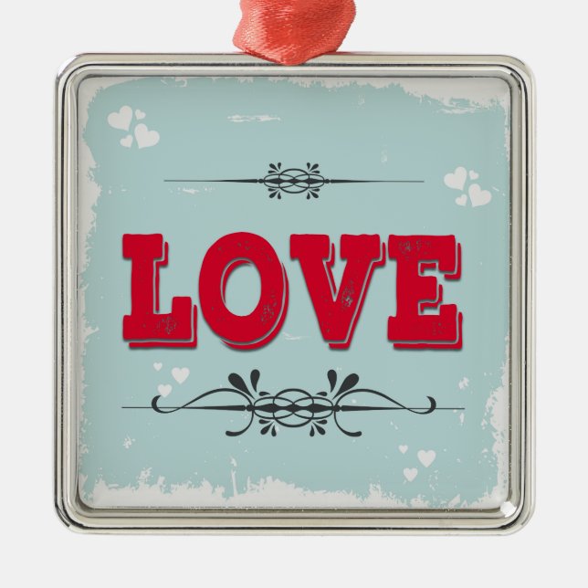 Love Metal Tree Decoration (Front)