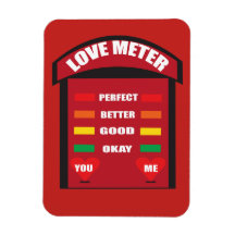 "Love Metre" magnet