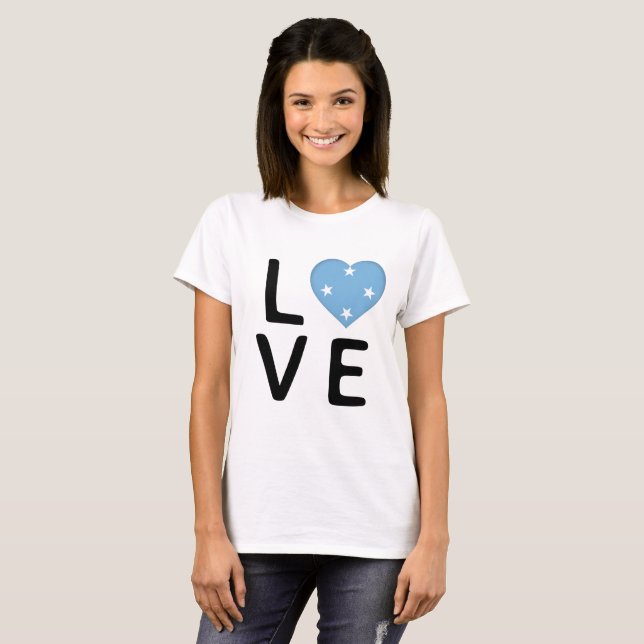 Love - Micronesia Flag T-Shirt (Front Full)