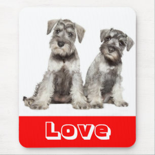 Love Miniature Schnauzer Puppy Dog Mouse Pad