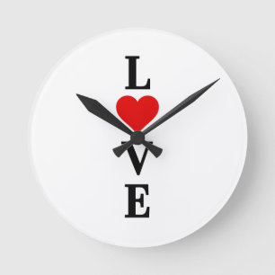 LOVE Minimalist Elegant Round Clock