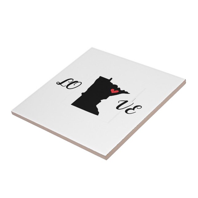 Love Minnesota Ceramic Tile Coaster (Creator Uploaded)