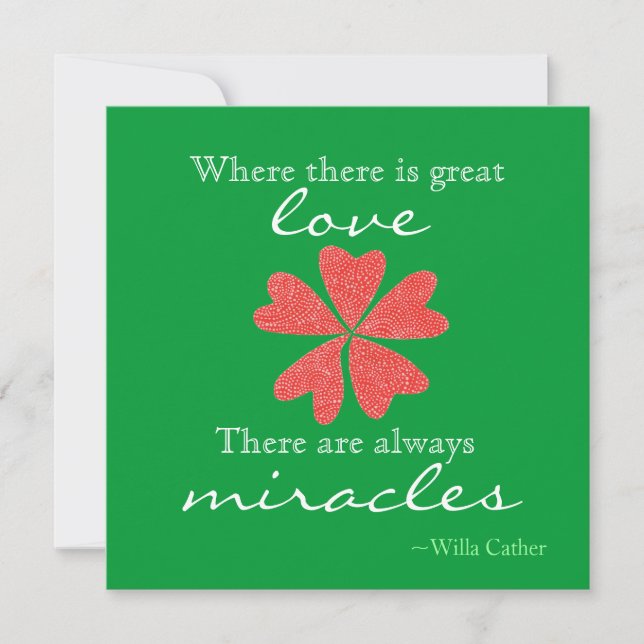 Love & Miracles Christmas photo card (Front)
