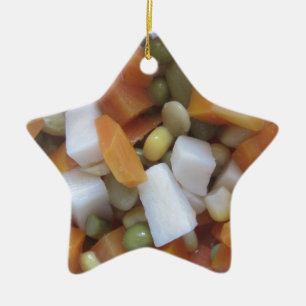 Love Mixed Vegetables Ceramic Tree Decoration