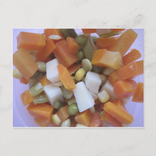 Love Mixed Vegetables Postcard (Front)