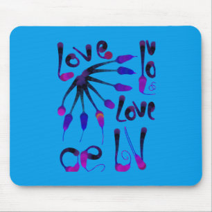LOVE_MODERN_BLUE_SO CUTE MOUSE PAD