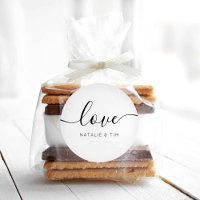 Love Modern Calligraphy Wedding Favour Classic Rou