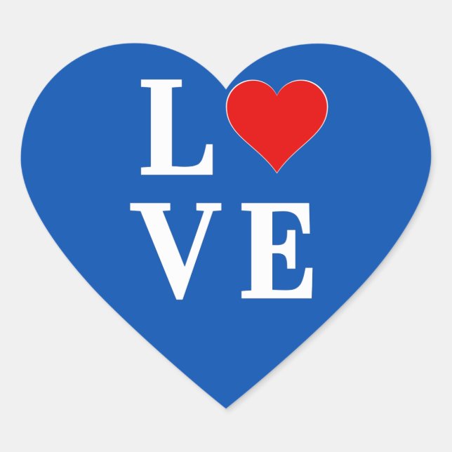LOVE modern chic Heart Sticker (Front)