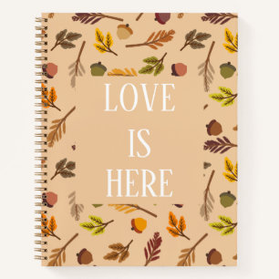 Love Modern chic stylish autumn beige orange Notebook