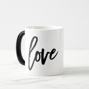 Love Modern Trendy Script Typography Type Black Magic Mug