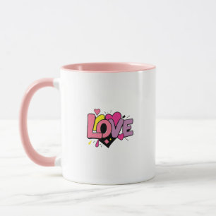 Love Modern Watercolor Artsy Valentine's Day Mug