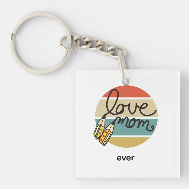 love mom key ring (Front)