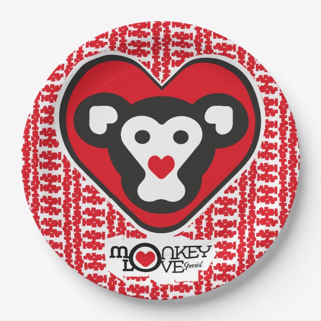 LOVE MONKEY LOVE SPECIAL by Masanser Paper Plate (Front)