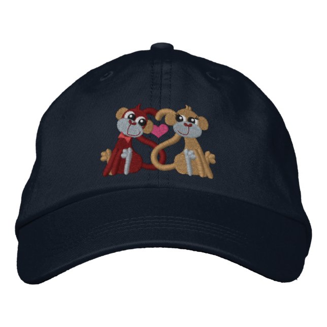 Love Monkeys Embroidered Hat (Front)