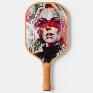Love Monogram Initial  Pickleball Paddle