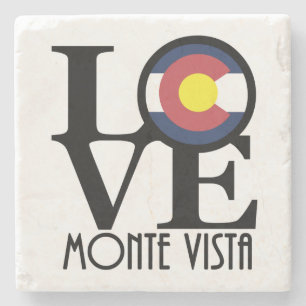 LOVE Monte Vista Colorado Stone Coaster