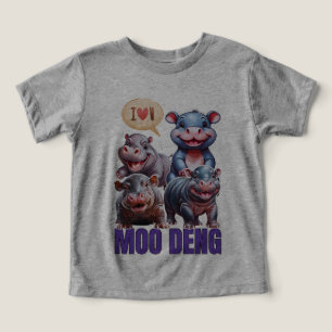 Love  moo Deng Thai funny famous little baby hippo