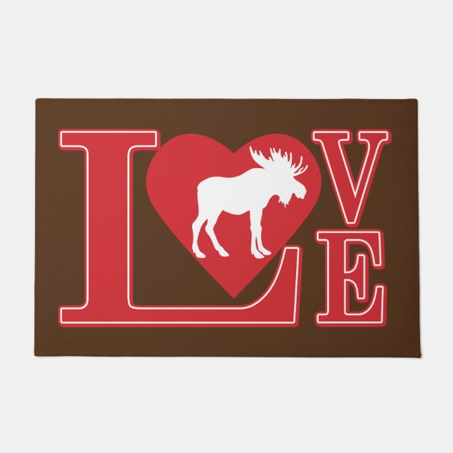 Love Moose Doormat (Front)