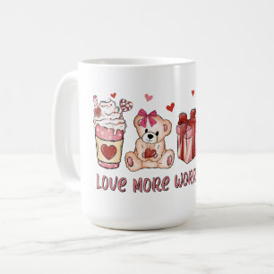 Love more worry less coffee mug