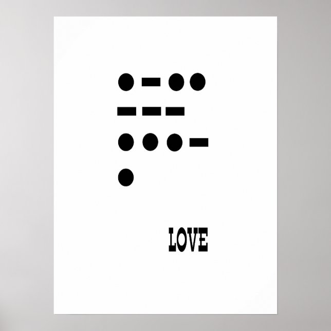Love — morse code poster (Front)