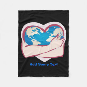 Love Mother Earth T Shirt  Fleece Blanket