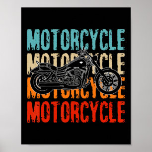 Love Motorcycle Mens Shirt Biker Boys Lover Dad&# Poster