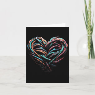 Love Mountain Climbing Rock Climber Heart Card