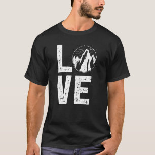 Love Mountain Hiking Tent Camping Rock Climbing T-Shirt