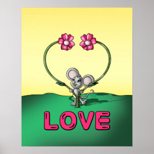 Love Mouse 16" x 20.22" Value Poster Paper Matte