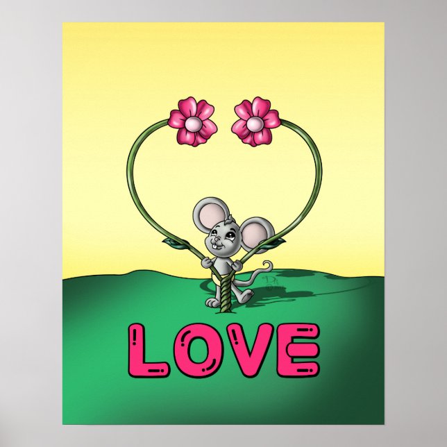 Love Mouse 16" x 20.22" Value Poster Paper Matte (Front)