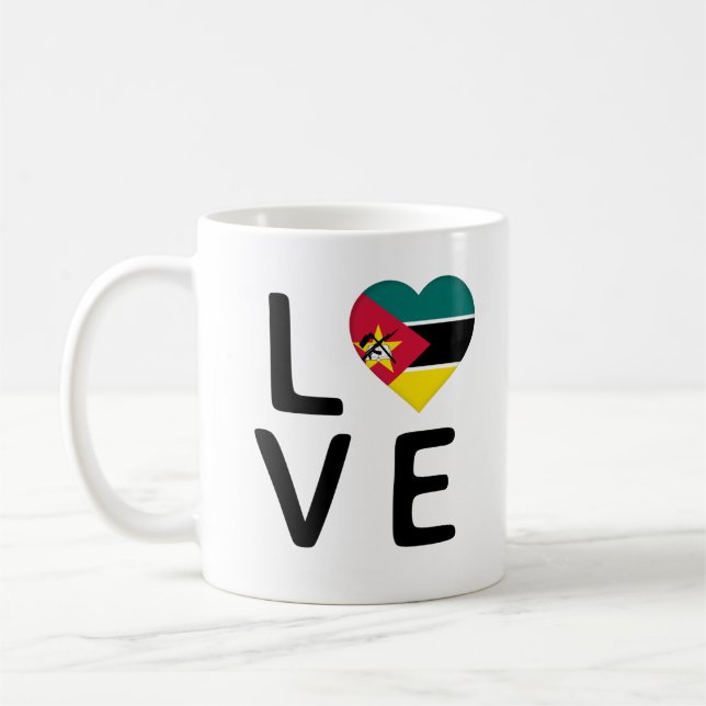 Love - Mozambique Flag Coffee Mug (Left)
