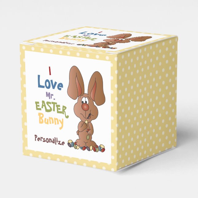 Love Mr. Easter Bunny Favour Box (Front Side)
