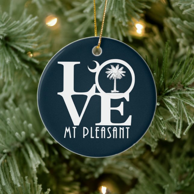 LOVE Mt Pleasant South Carolina Ceramic Tree Decoration (Tree)