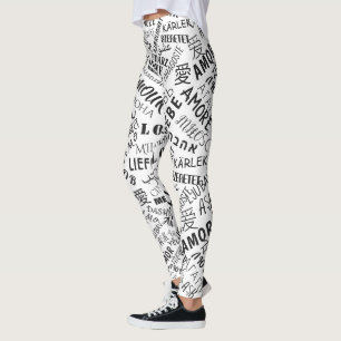 LOVE - Multi Language - Customisable International Leggings