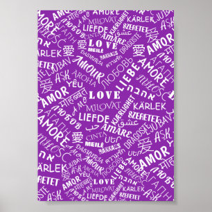 LOVE - Multi Language - Customisable International Poster