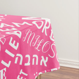 LOVE - Multi Language - Customisable International Tablecloth