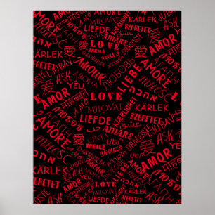 LOVE - Multi Language - Customizable International Poster