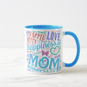 Love Mum Betty Word Cloud Ceramic Mug