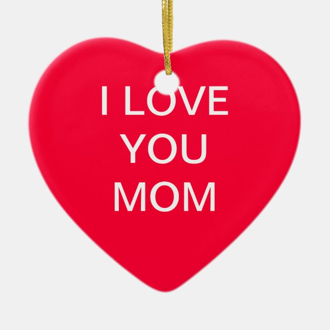 Love mum ceramic tree decoration (Front)